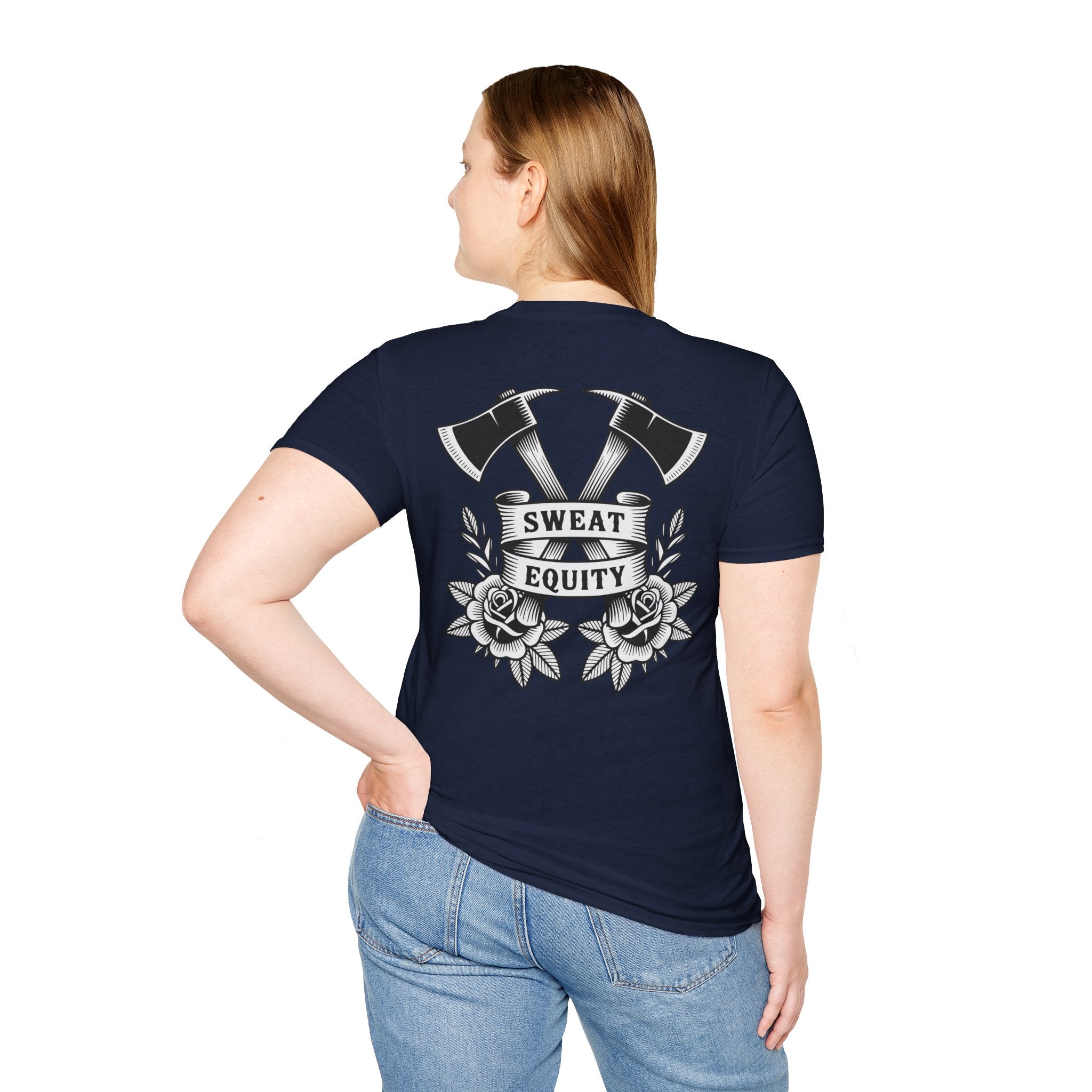 Sweat Equity Crossed Axes Graphic T-Shirt