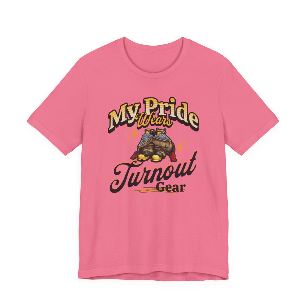 "My Pride Wears Turnout Gear" Firefighter Mom T-Shirt