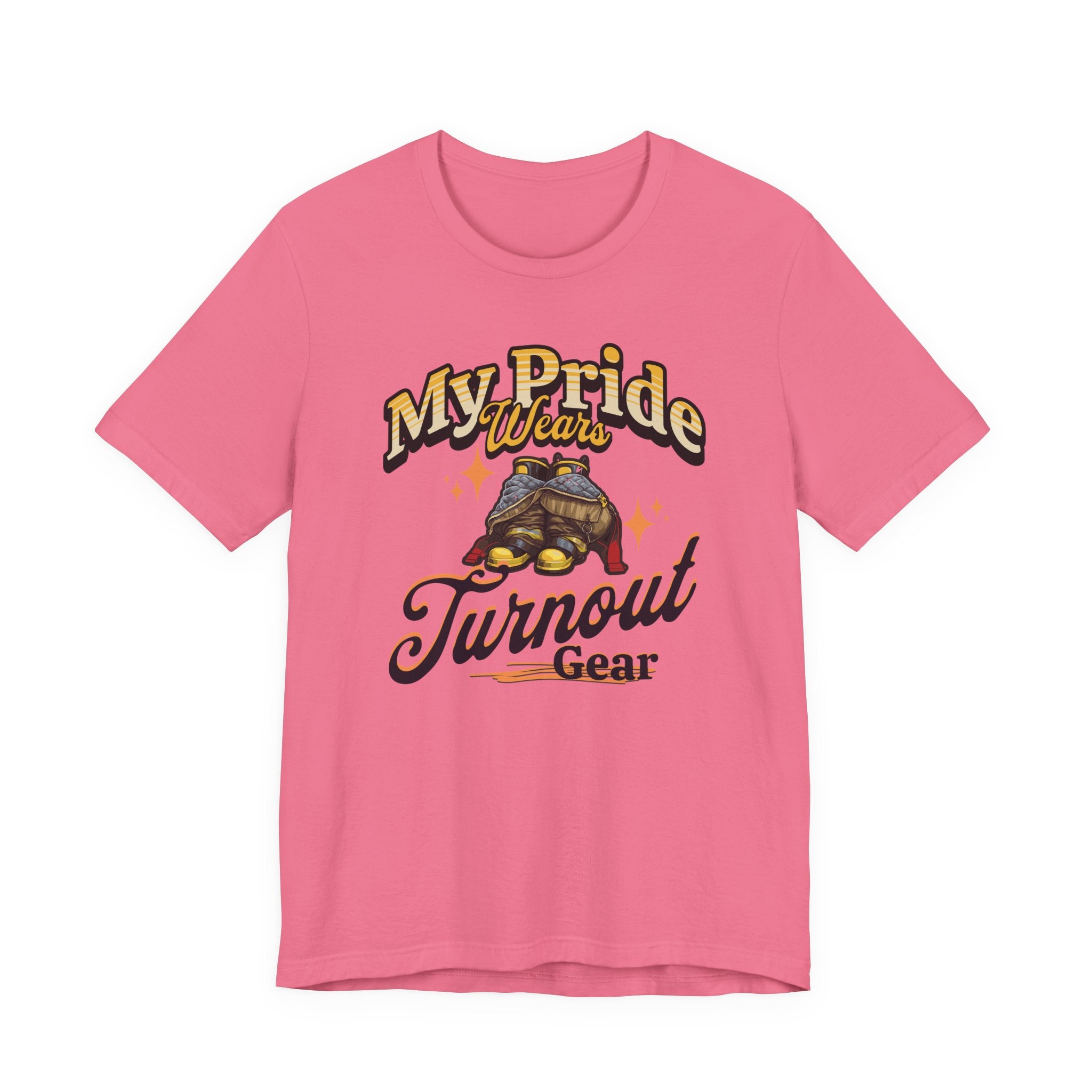 "My Pride Wears Turnout Gear" Firefighter Mom T-Shirt