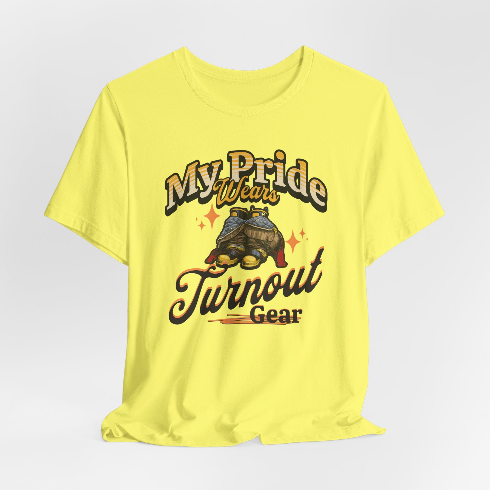 "My Pride Wears Turnout Gear" Firefighter Mom T-Shirt