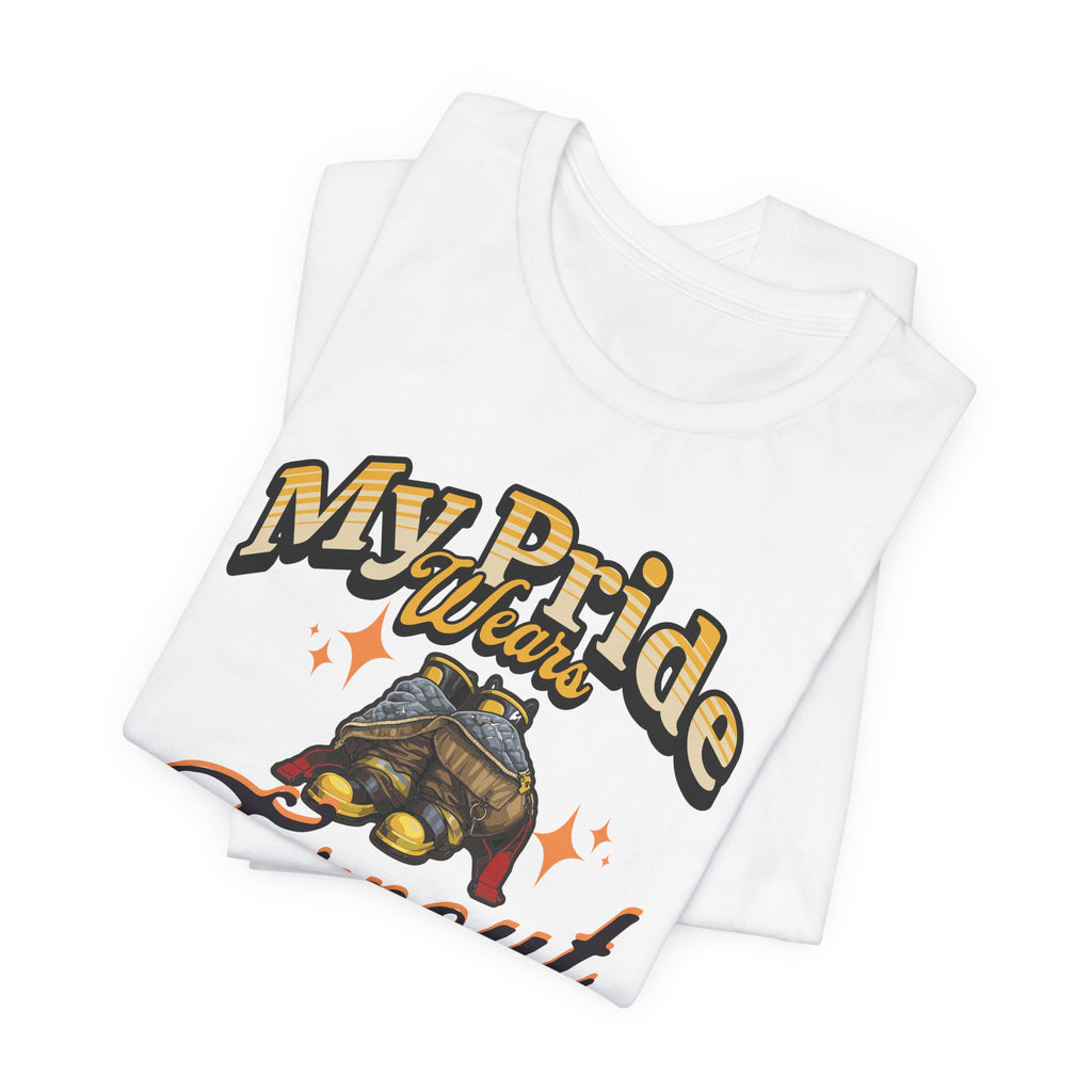 "My Pride Wears Turnout Gear" Firefighter Mom T-Shirt