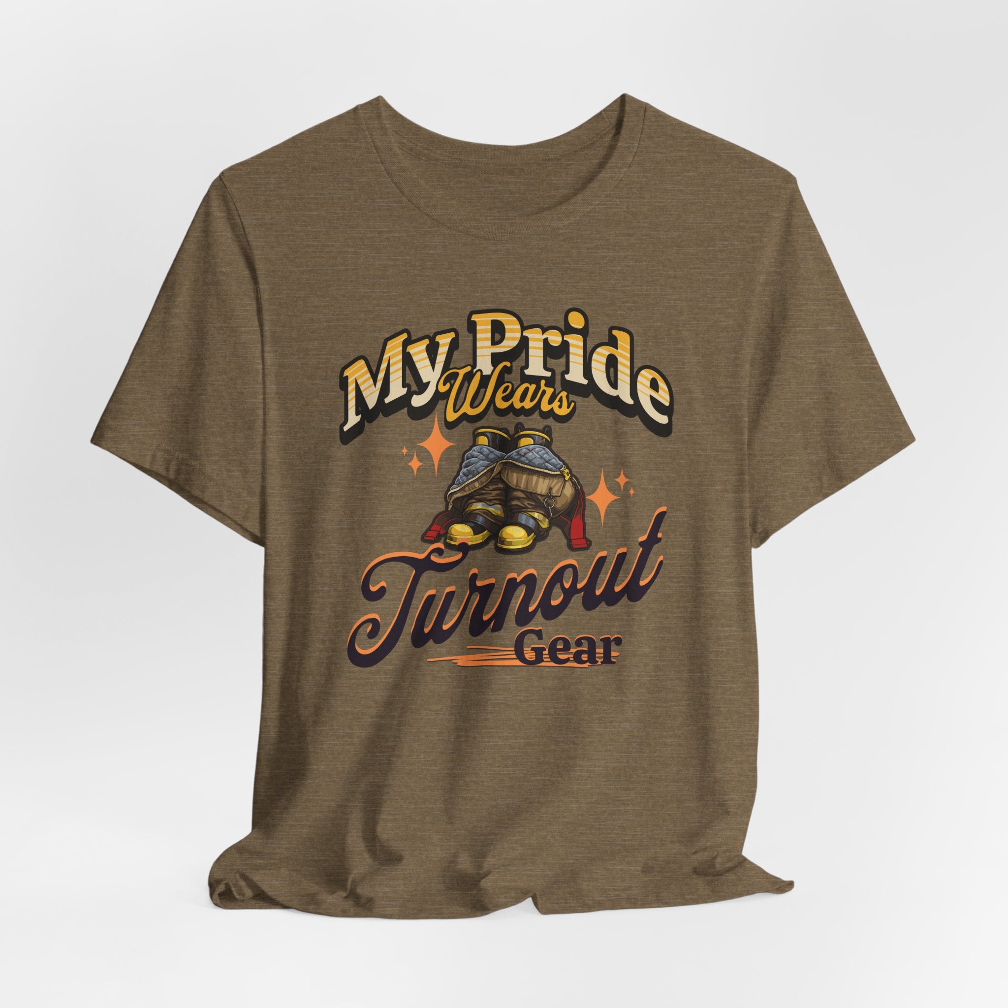 "My Pride Wears Turnout Gear" Firefighter Mom T-Shirt