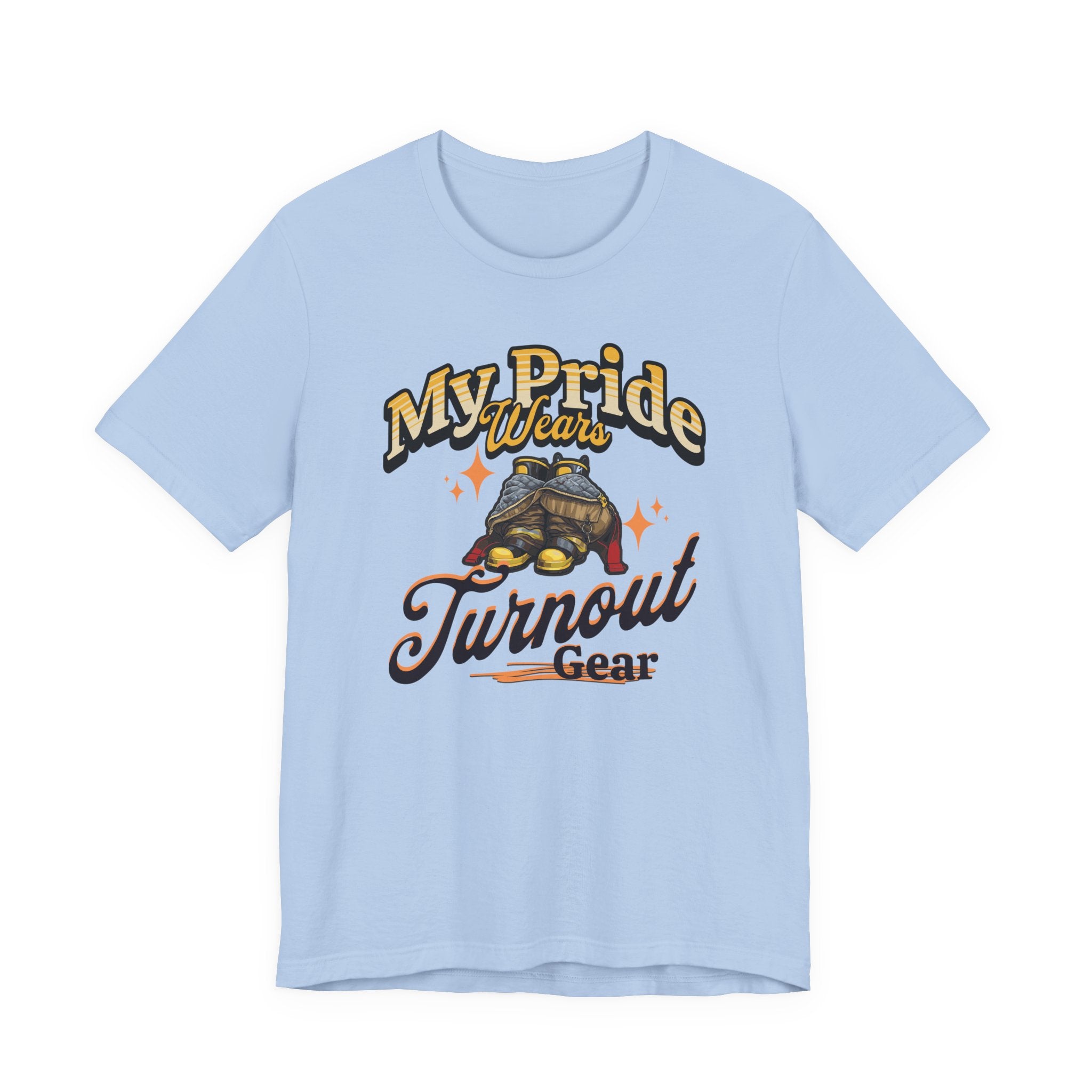 "My Pride Wears Turnout Gear" Firefighter Mom T-Shirt