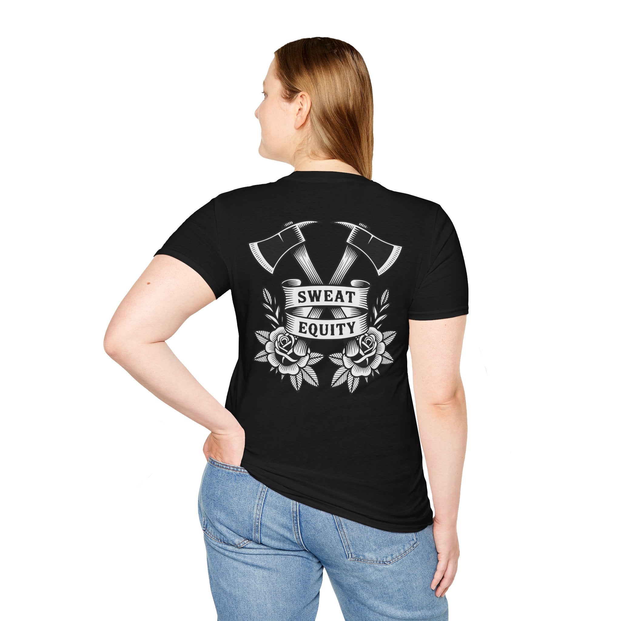 Sweat Equity Crossed Axes Graphic T-Shirt