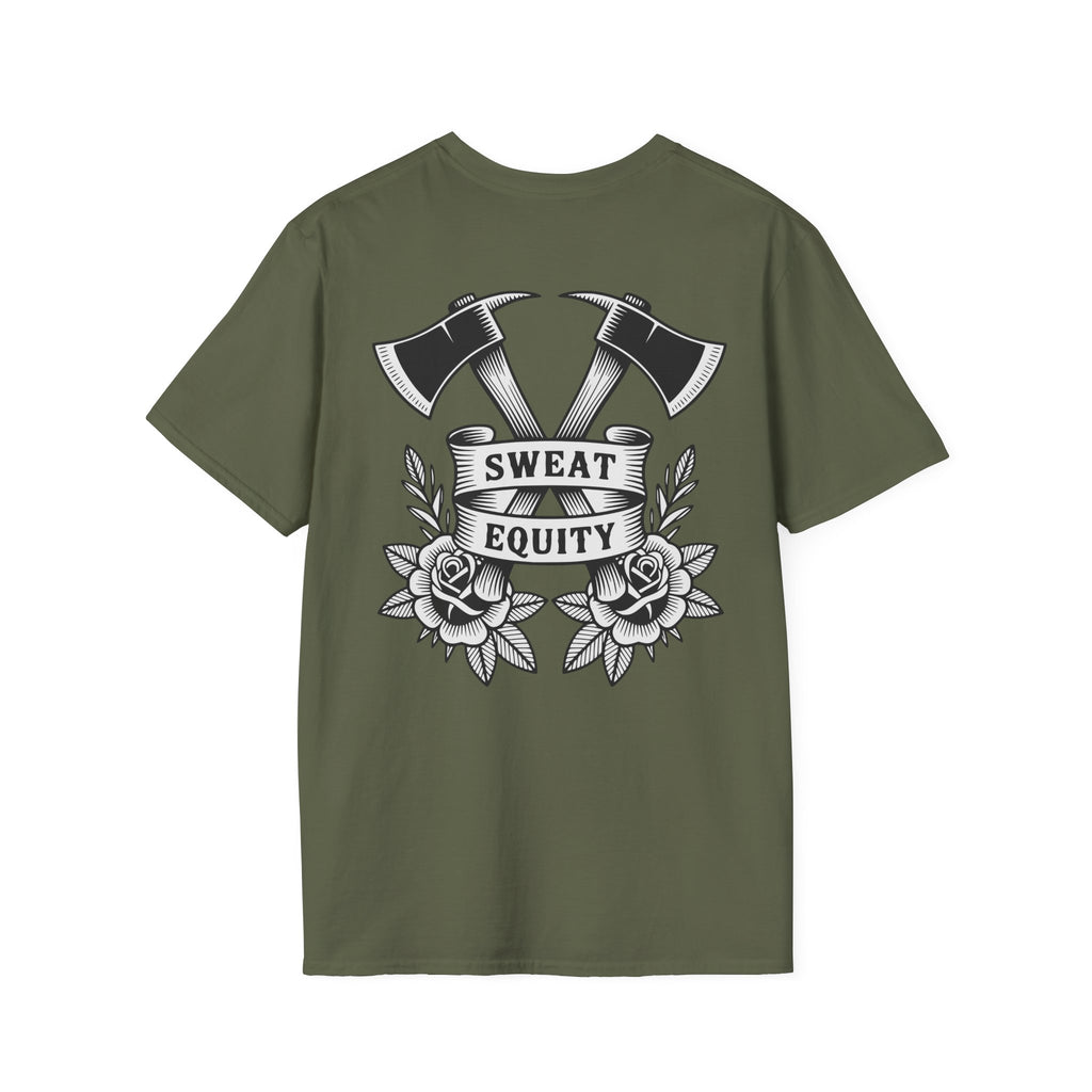 Sweat Equity Crossed Axes Graphic T-Shirt
