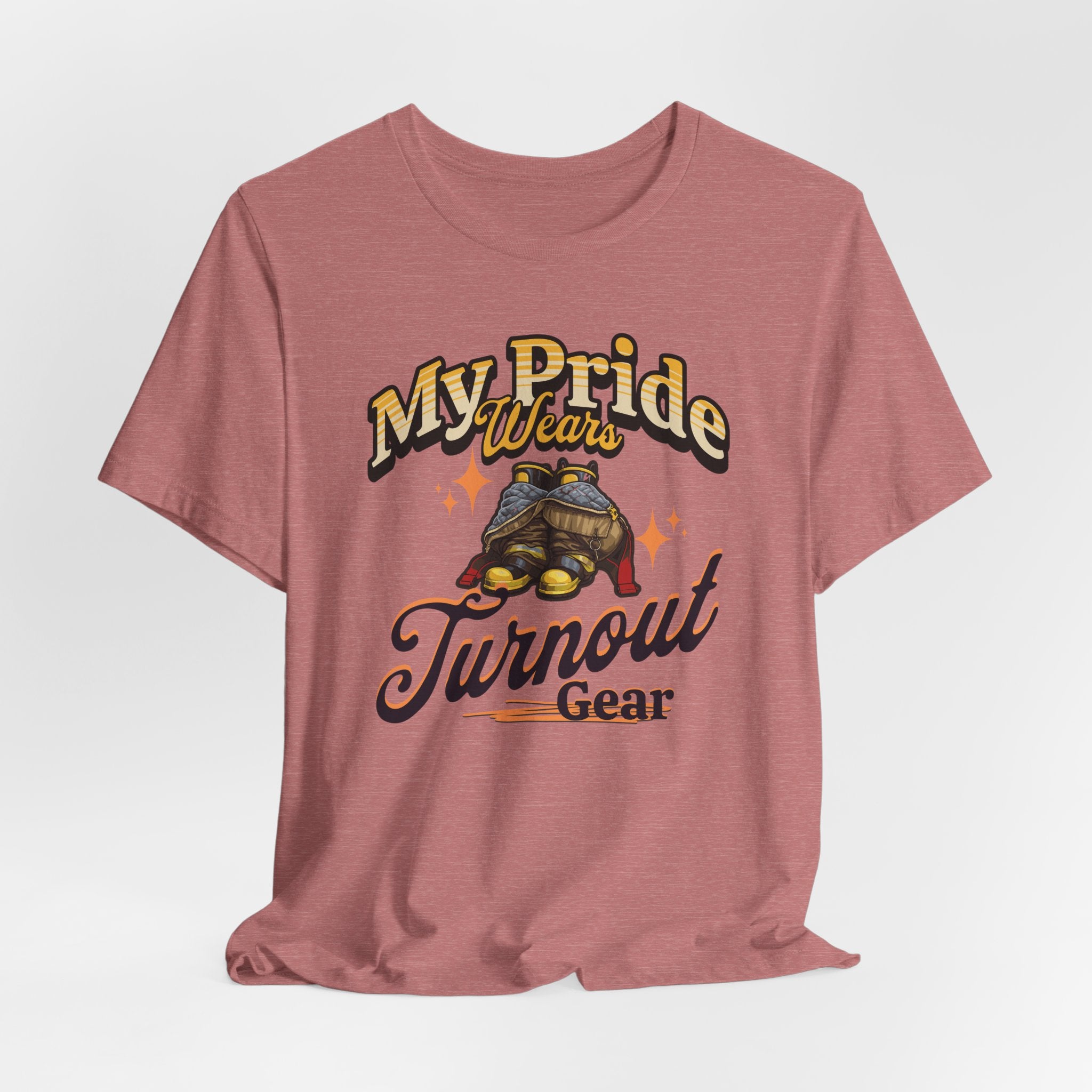 "My Pride Wears Turnout Gear" Firefighter Mom T-Shirt