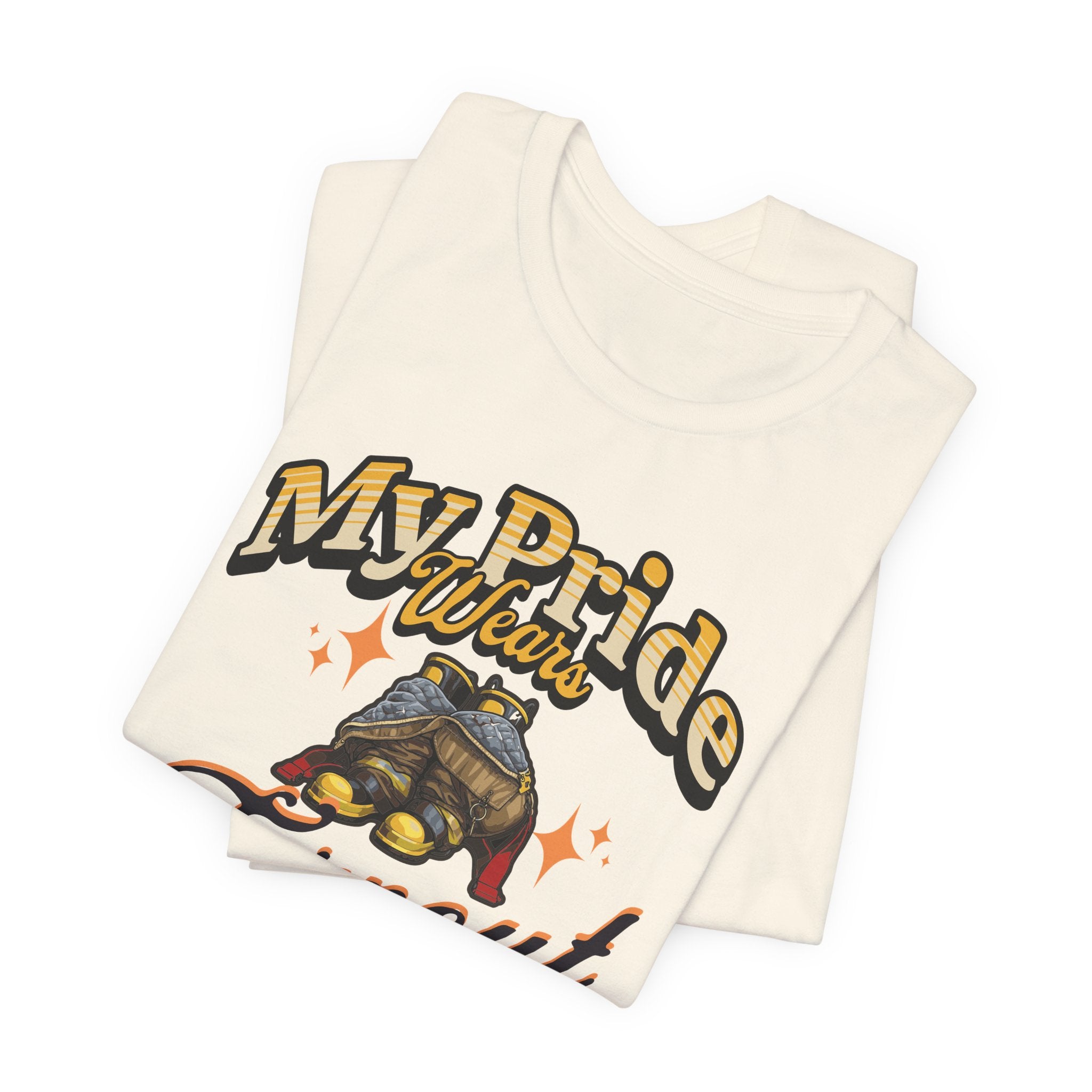 "My Pride Wears Turnout Gear" Firefighter Mom T-Shirt