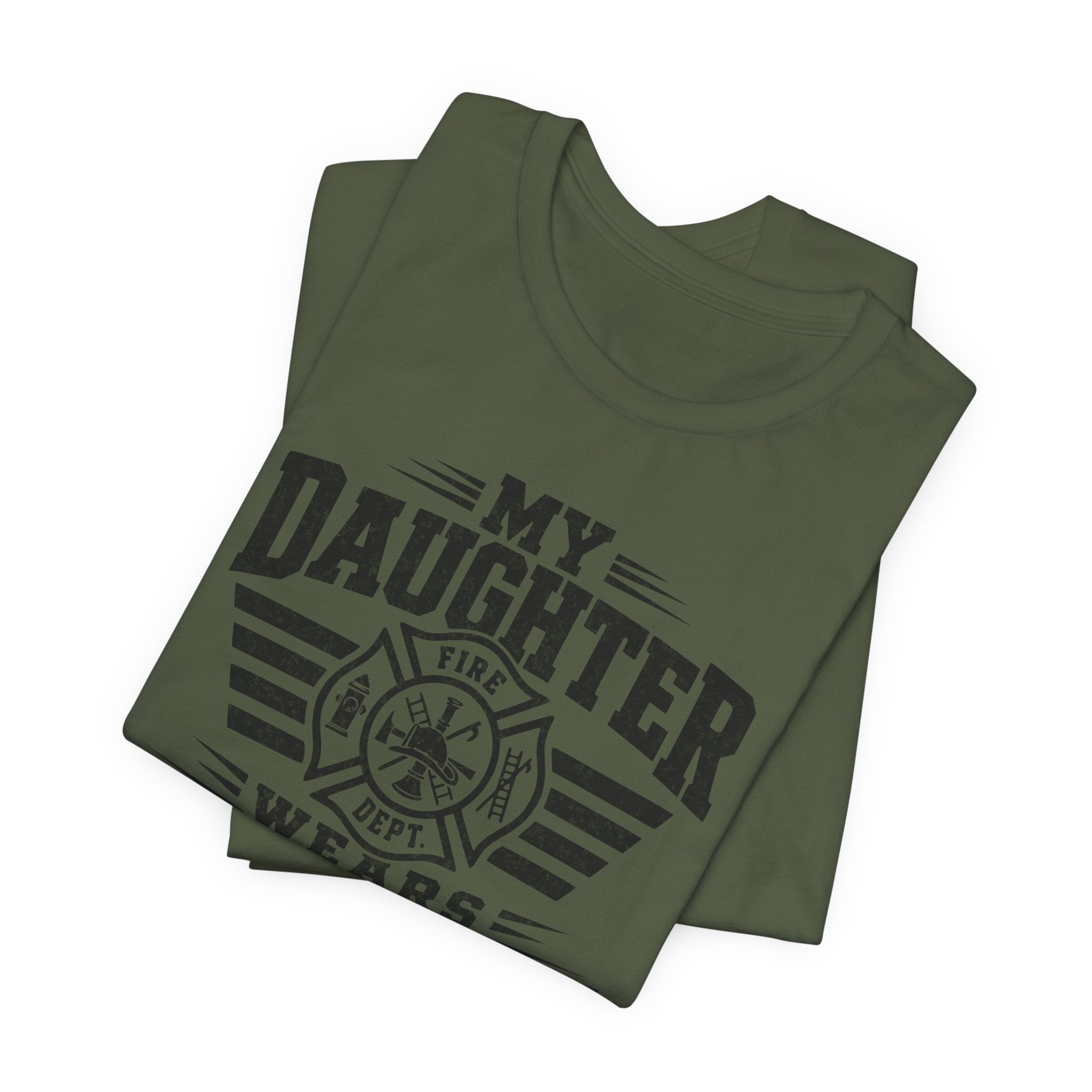 My Daughter Wears Turnout Pants T-Shirt — Proud Firefighter Mom/Dad Tee