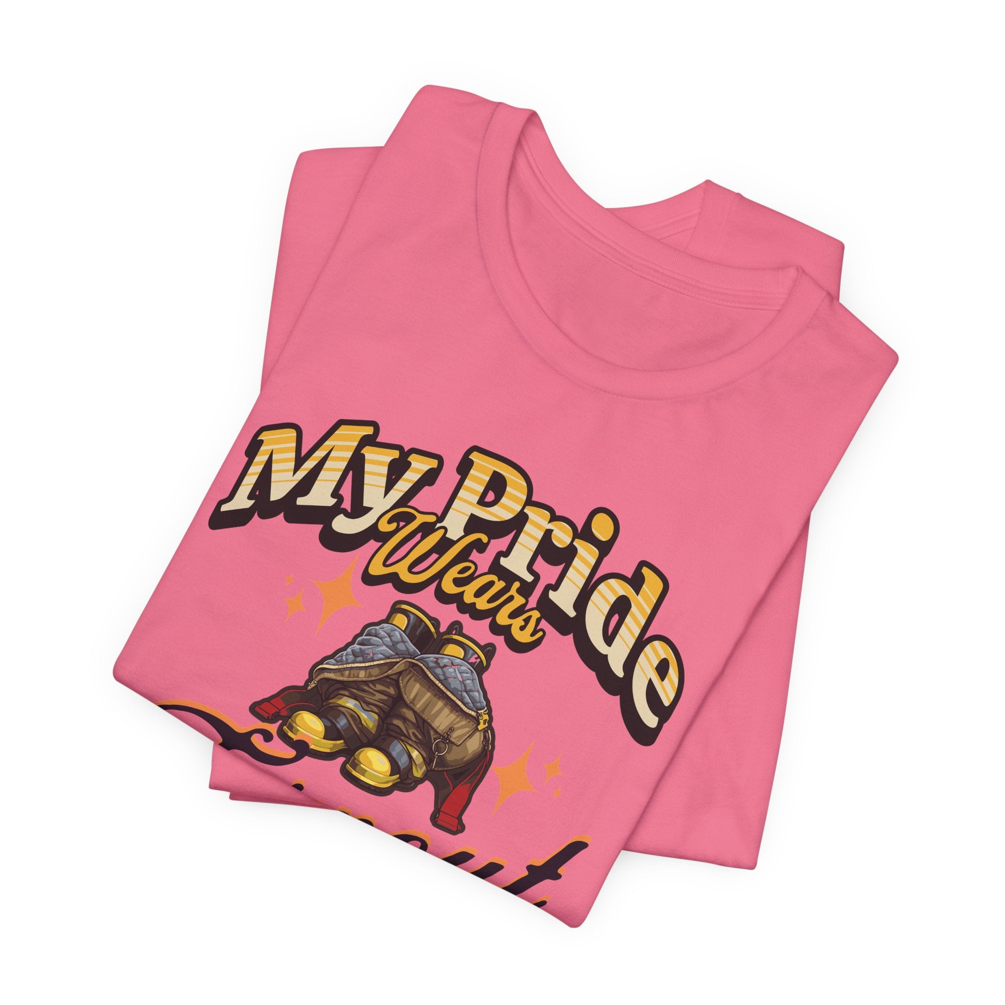 "My Pride Wears Turnout Gear" Firefighter Mom T-Shirt