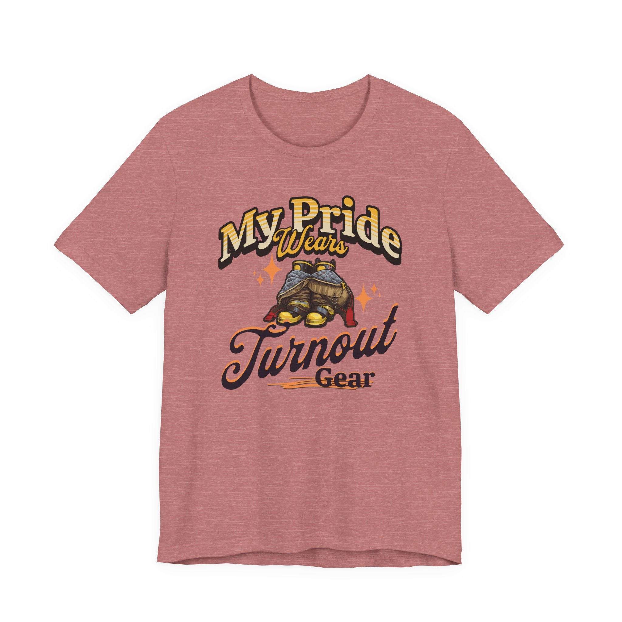 "My Pride Wears Turnout Gear" Firefighter Mom T-Shirt