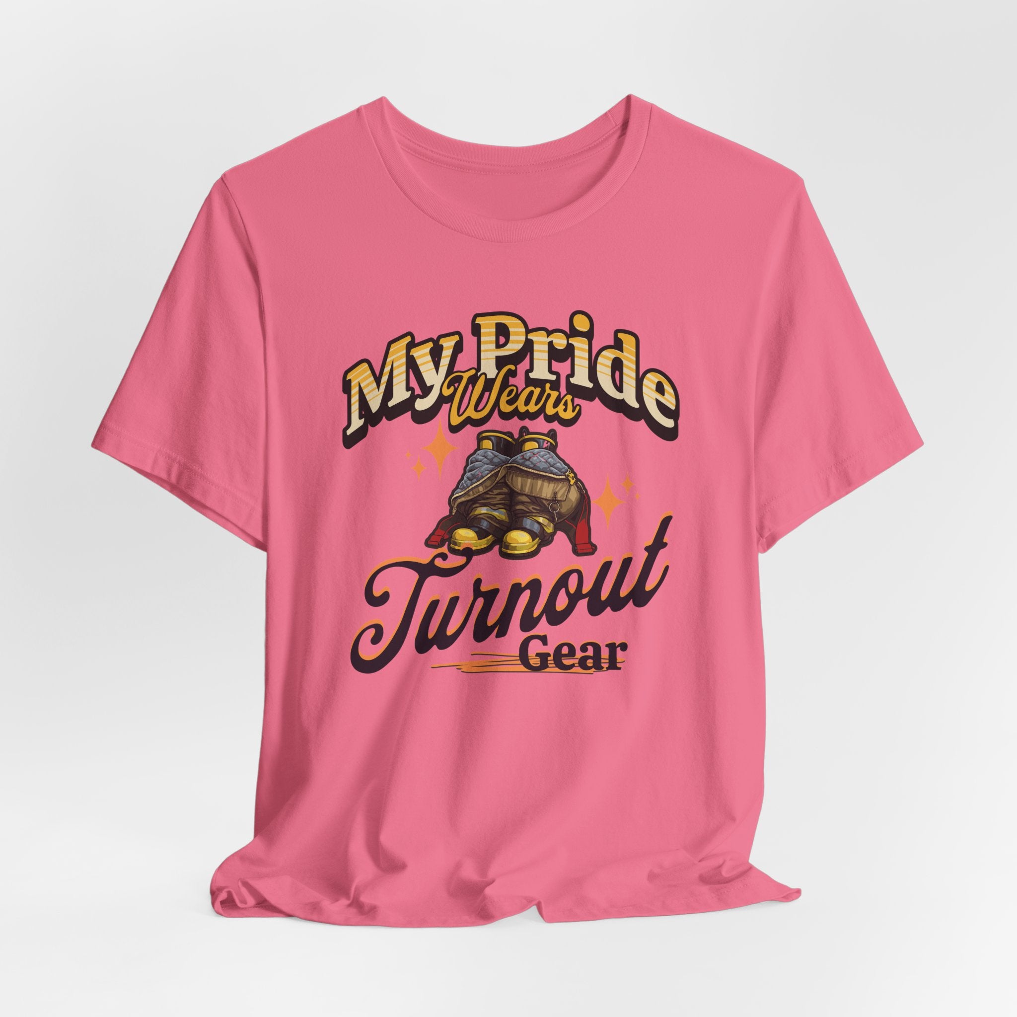 "My Pride Wears Turnout Gear" Firefighter Mom T-Shirt