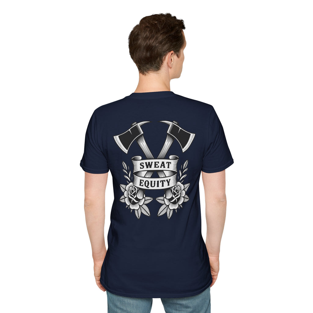 Sweat Equity Crossed Axes Graphic T-Shirt