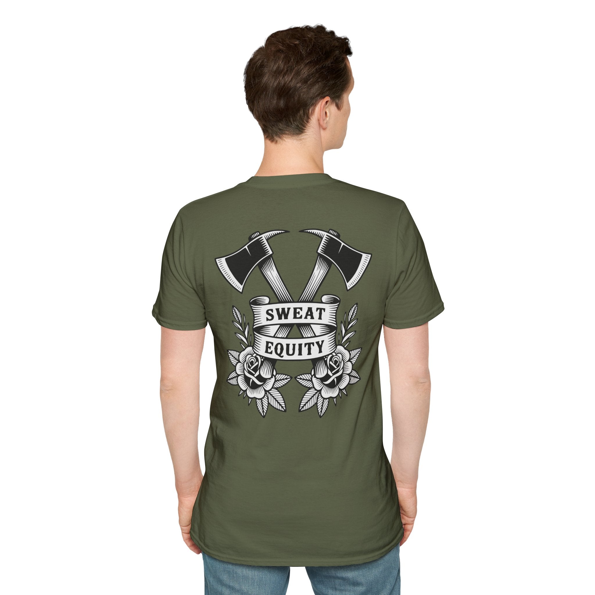 Sweat Equity Crossed Axes Graphic T-Shirt