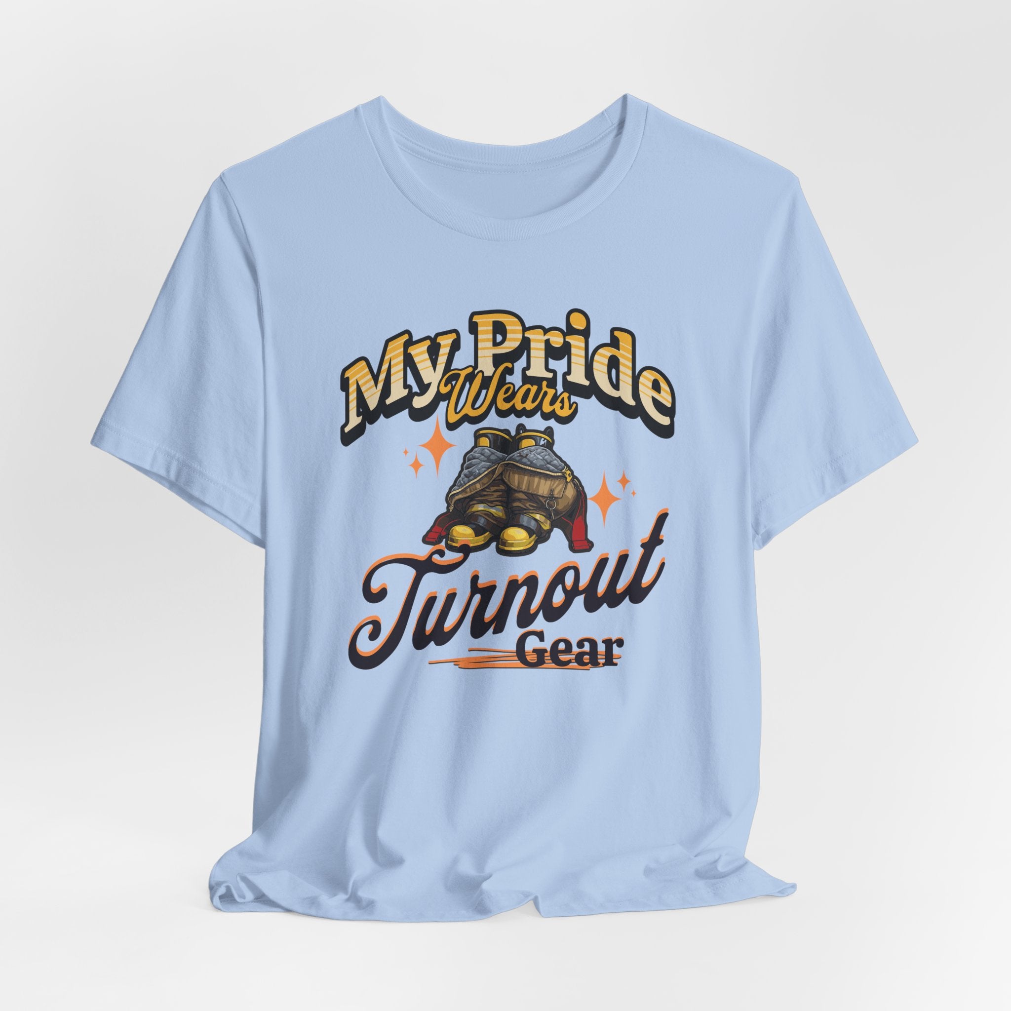 "My Pride Wears Turnout Gear" Firefighter Mom T-Shirt