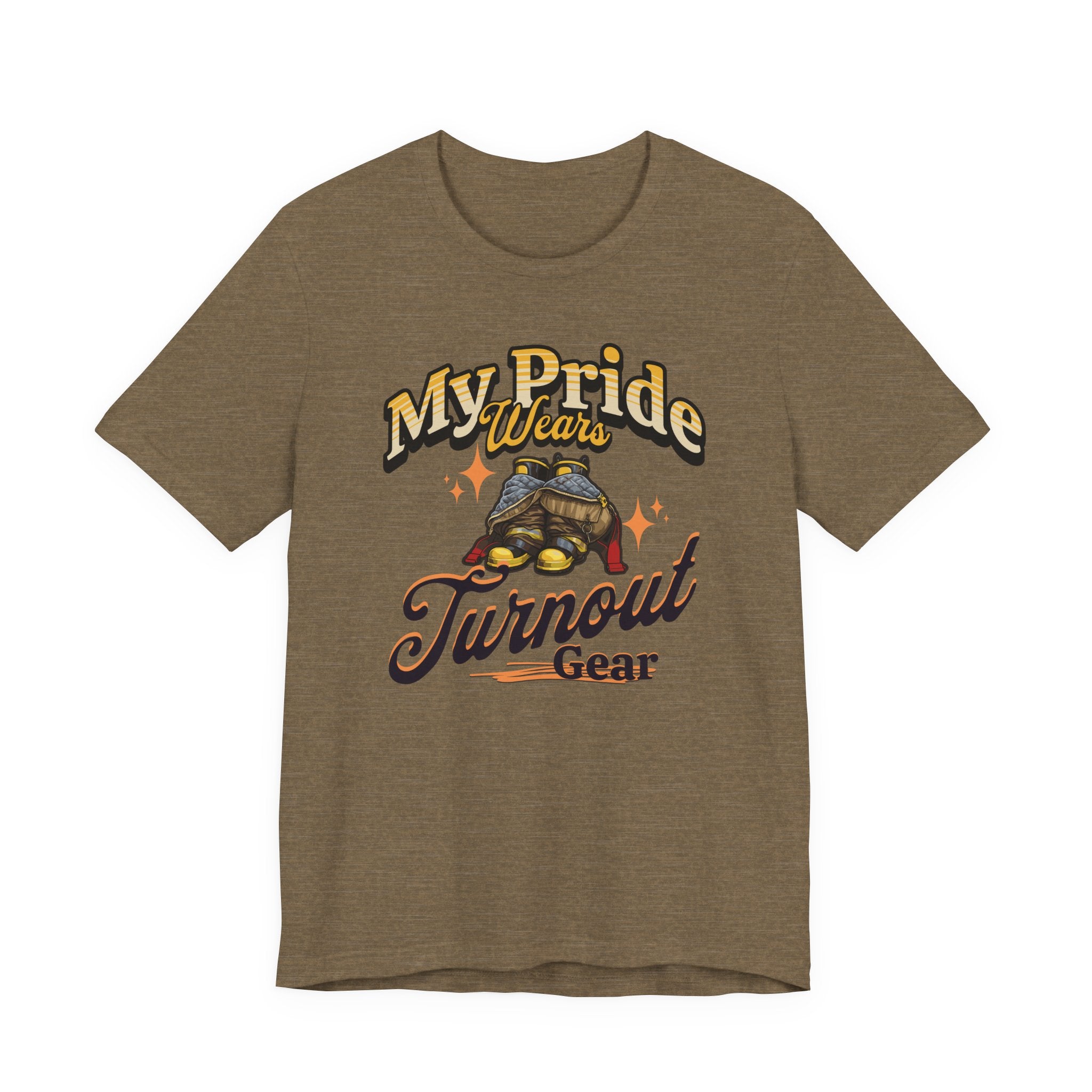 "My Pride Wears Turnout Gear" Firefighter Mom T-Shirt