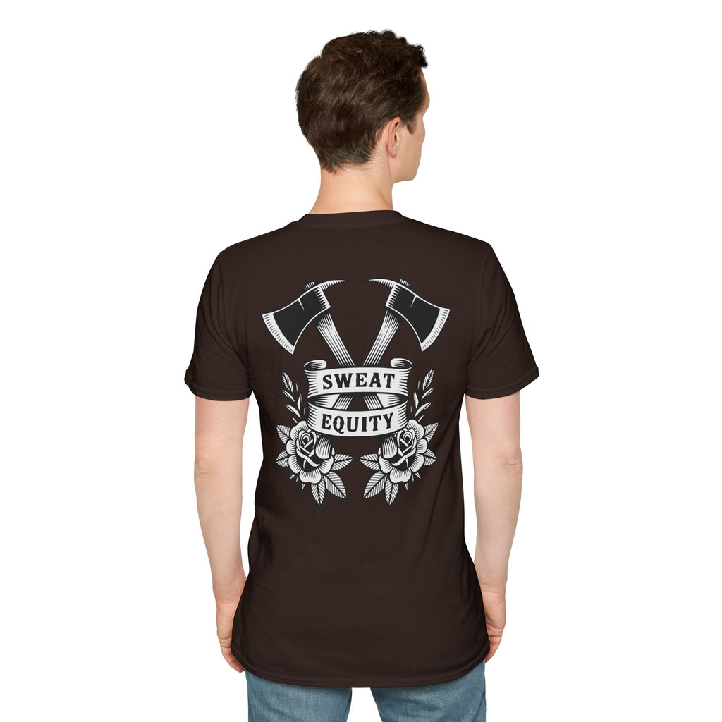Sweat Equity Crossed Axes Graphic T-Shirt