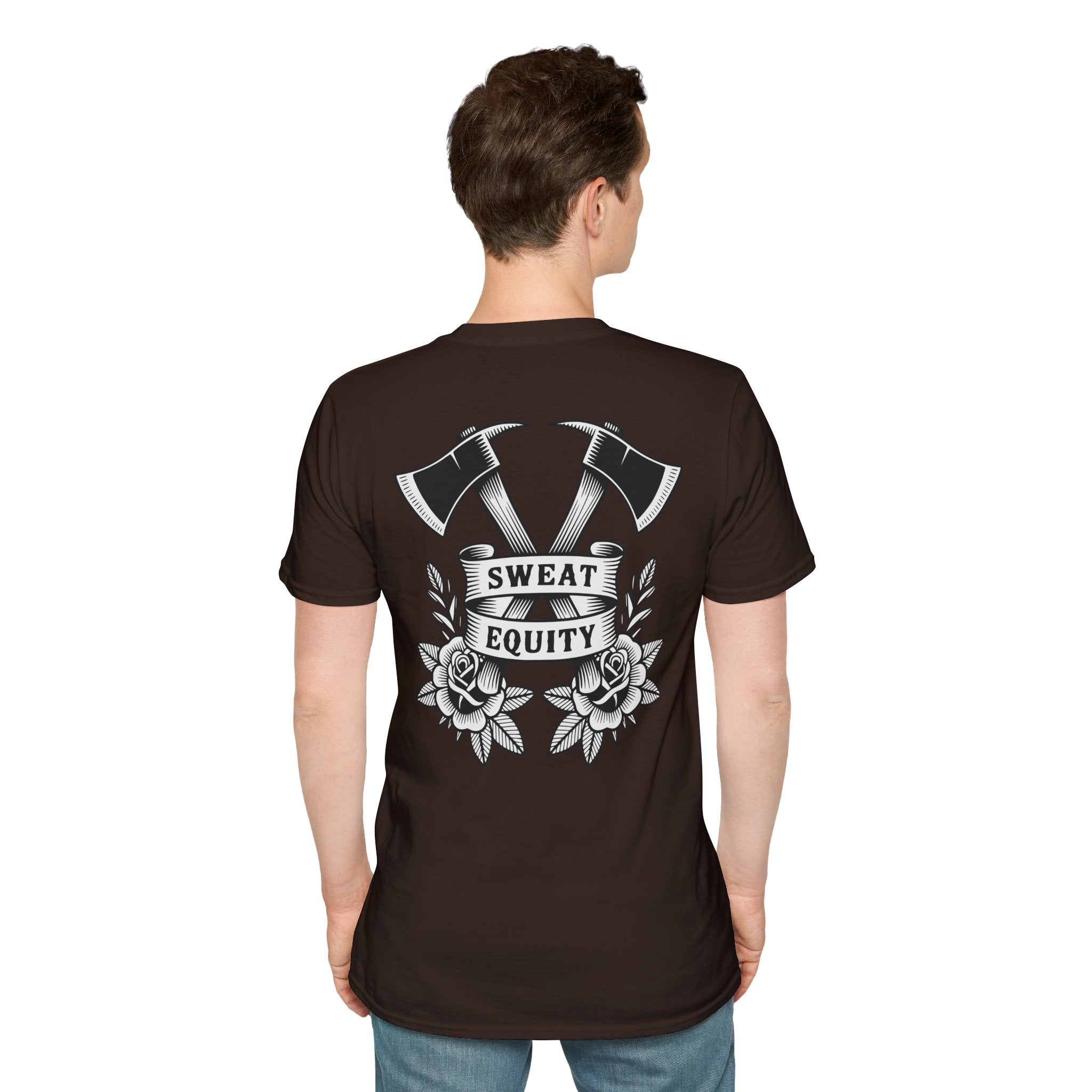 Sweat Equity Crossed Axes Graphic T-Shirt