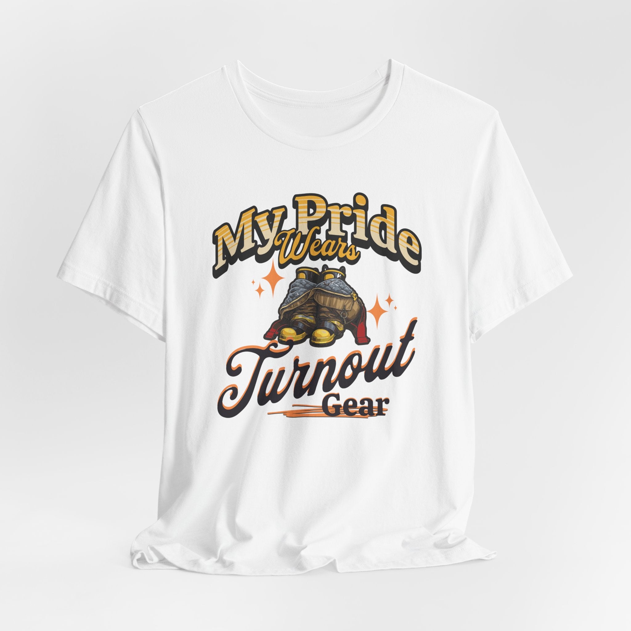 "My Pride Wears Turnout Gear" Firefighter Mom T-Shirt