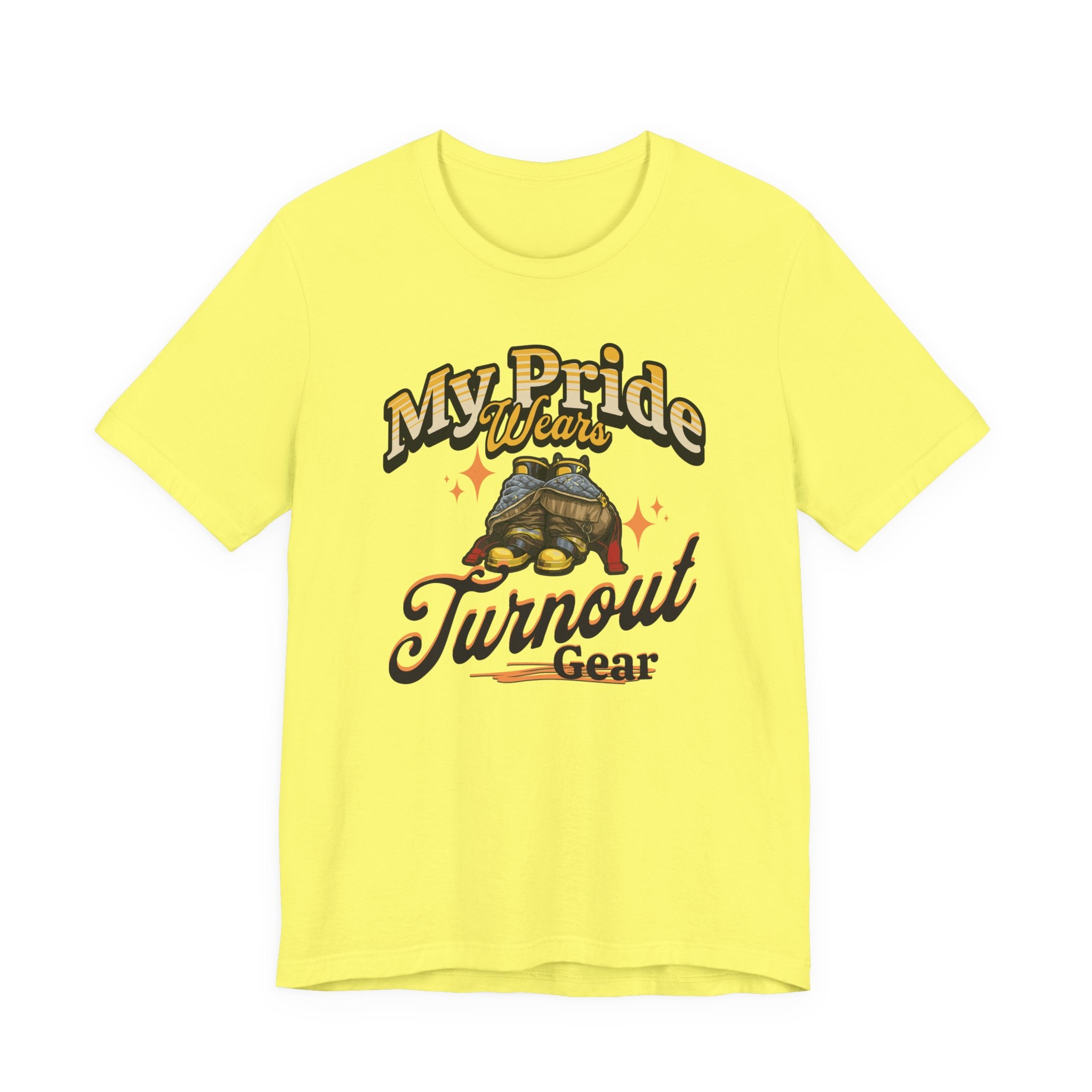 "My Pride Wears Turnout Gear" Firefighter Mom T-Shirt
