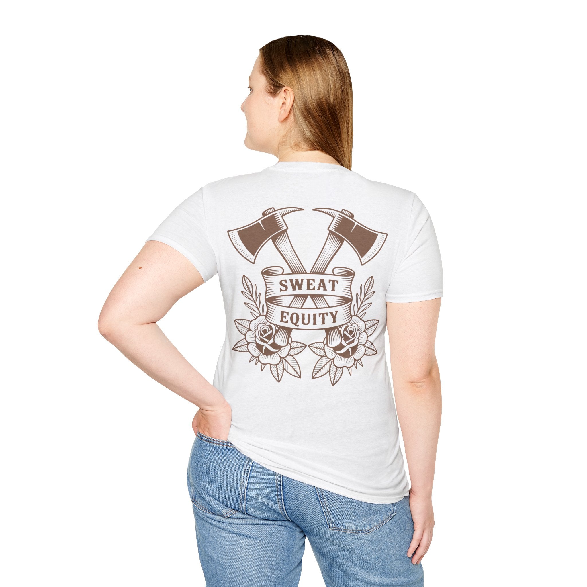 Sweat Equity Crossed Axes Graphic T-Shirt