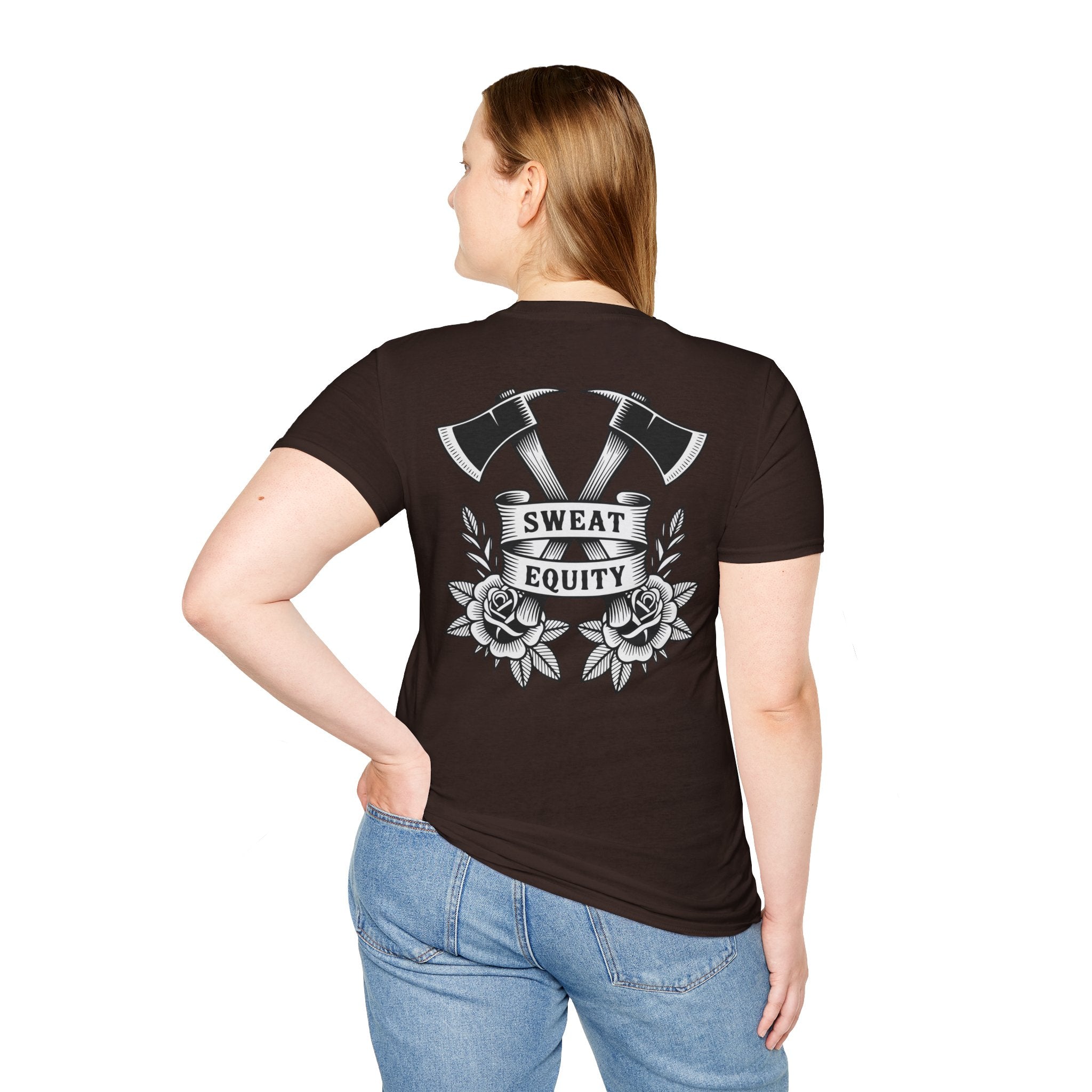 Sweat Equity Crossed Axes Graphic T-Shirt