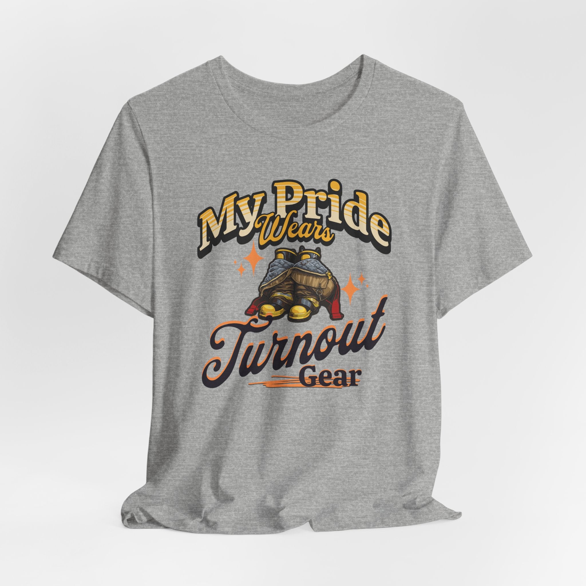 "My Pride Wears Turnout Gear" Firefighter Mom T-Shirt