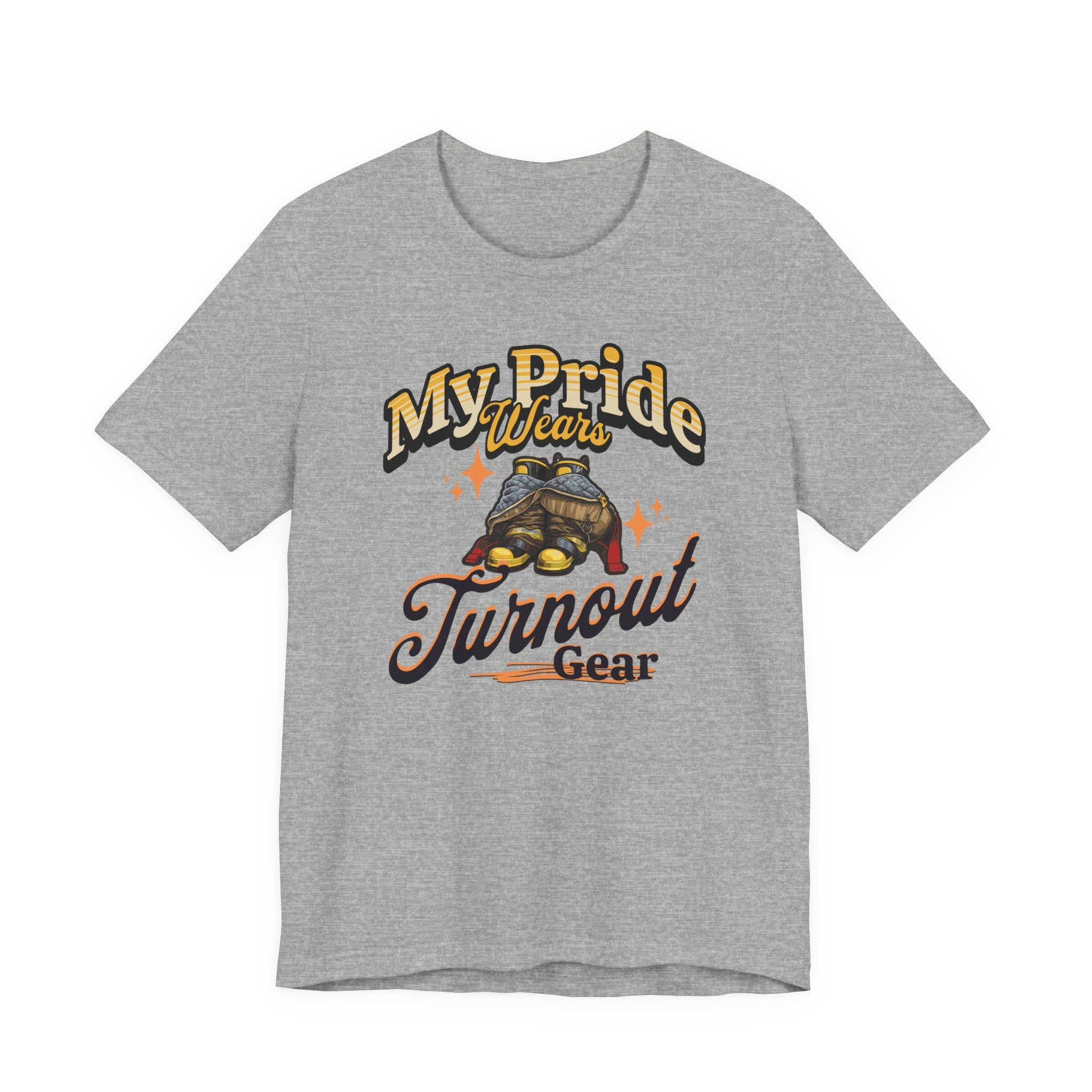 "My Pride Wears Turnout Gear" Firefighter Mom T-Shirt