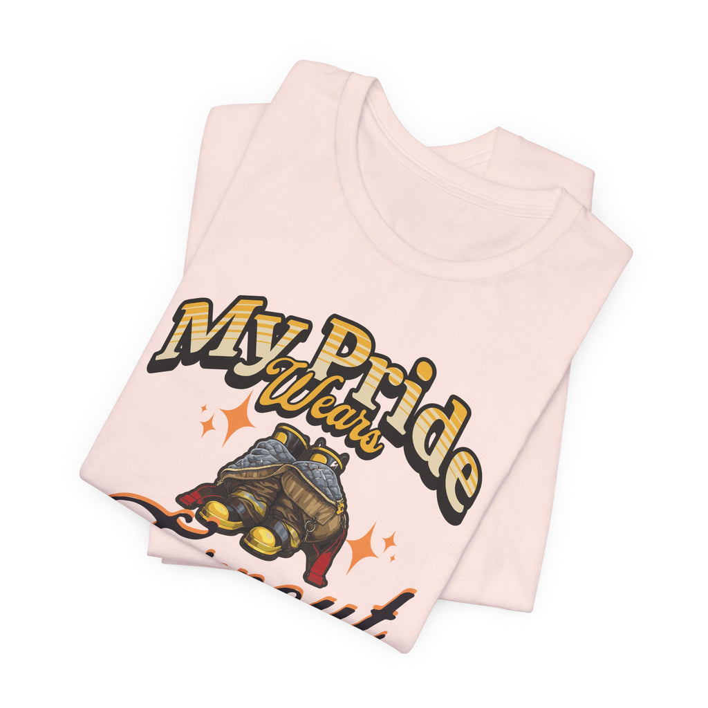 "My Pride Wears Turnout Gear" Firefighter Mom T-Shirt