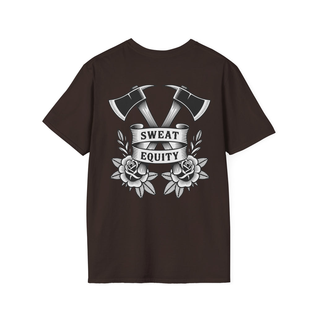 Sweat Equity Crossed Axes Graphic T-Shirt
