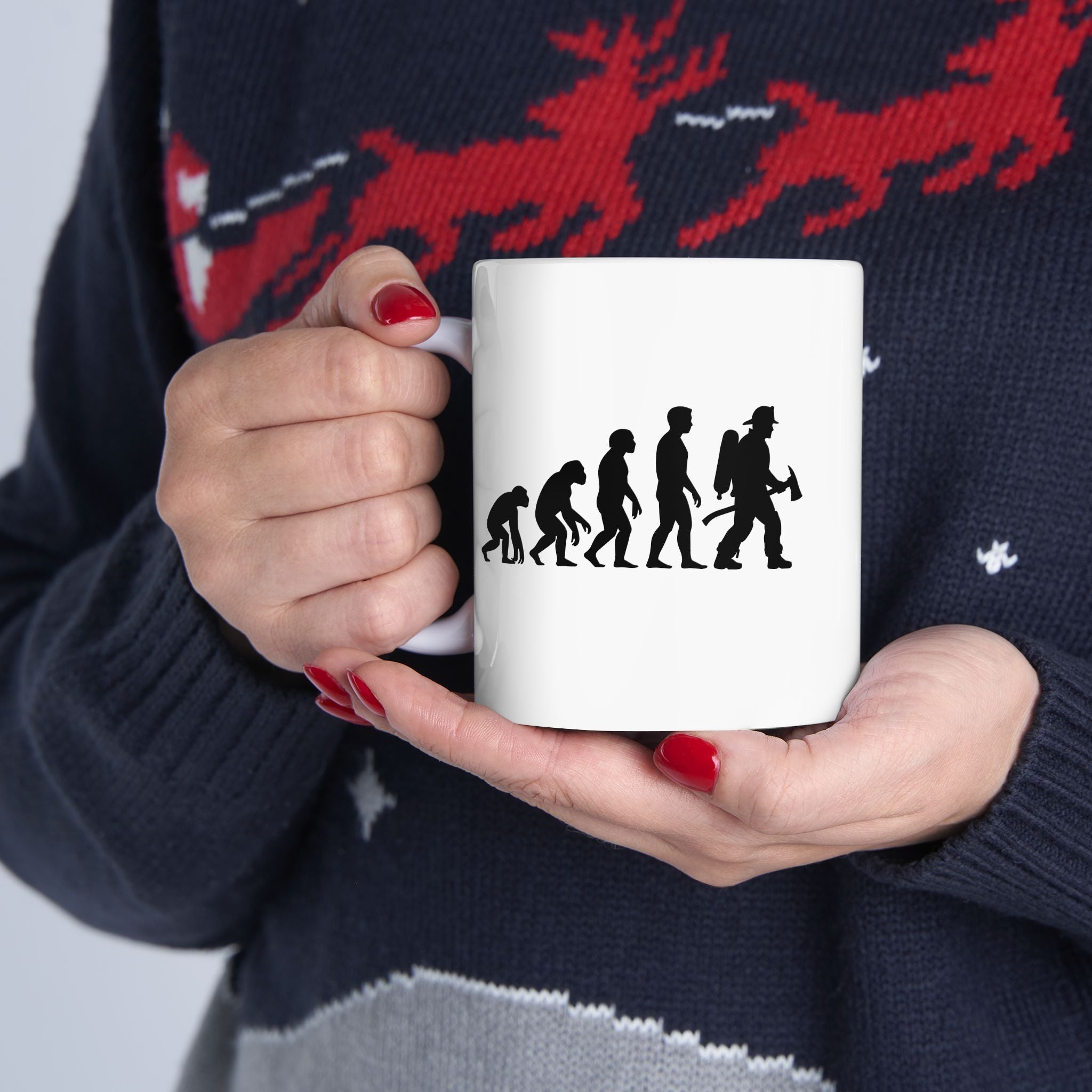 Evolution of a Fireman Ceramic Mug