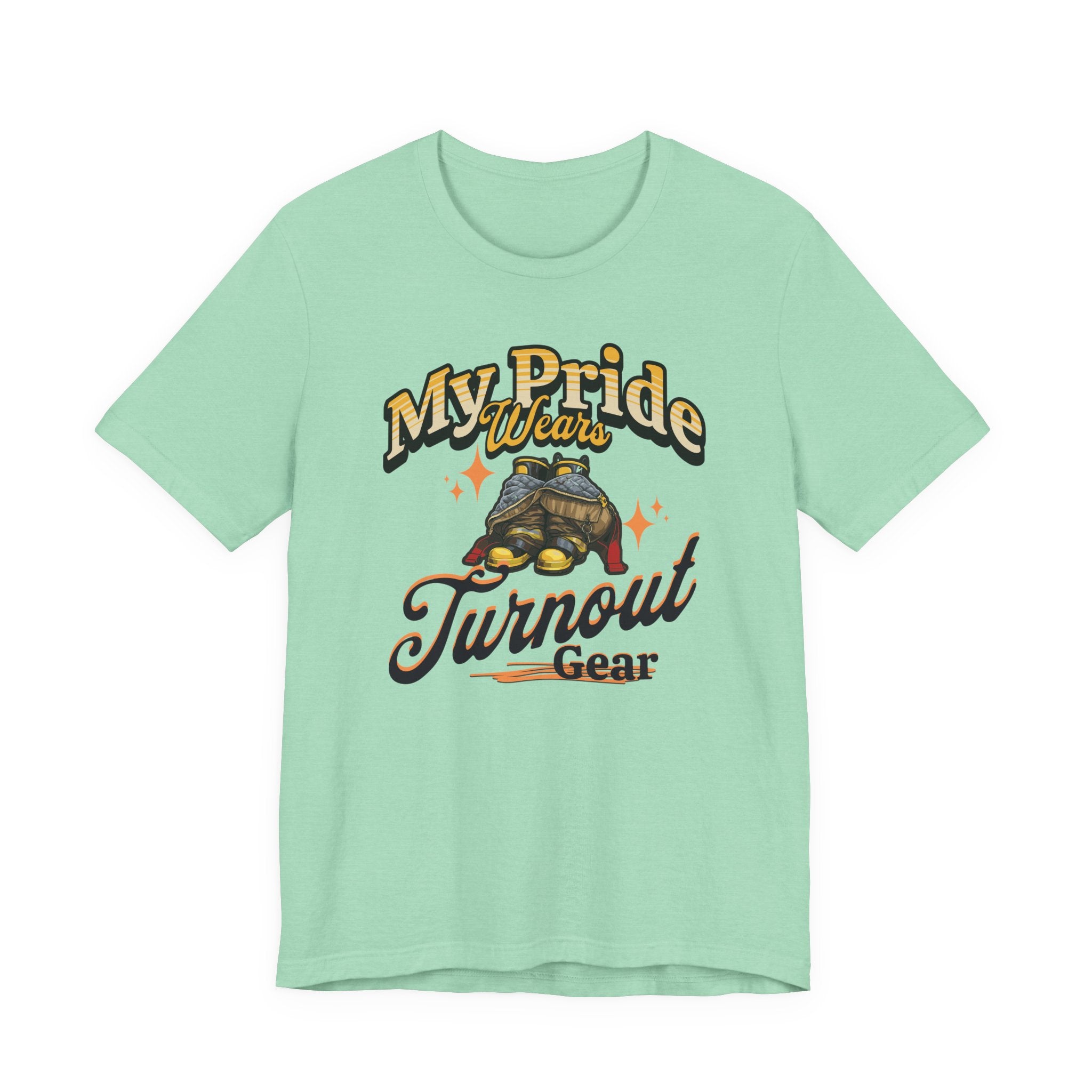 "My Pride Wears Turnout Gear" Firefighter Mom T-Shirt
