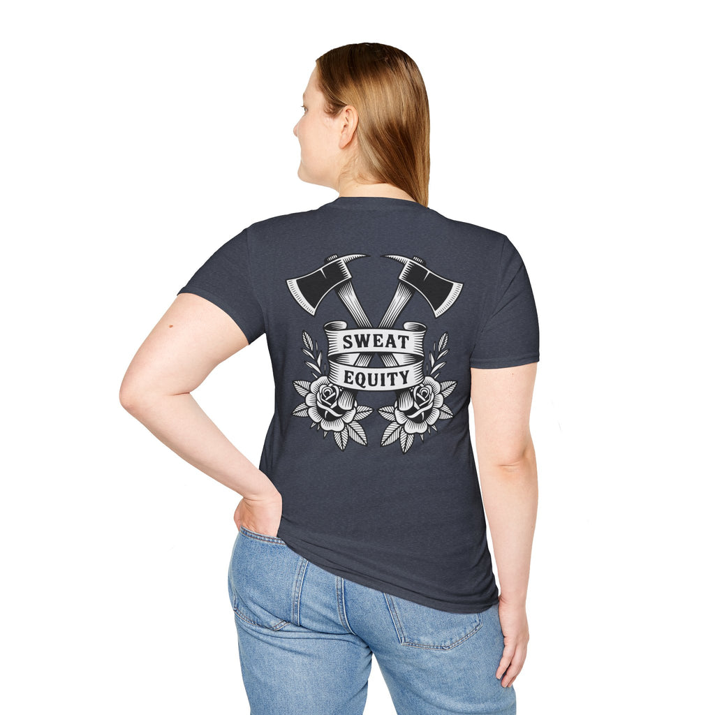 Sweat Equity Crossed Axes Graphic T-Shirt
