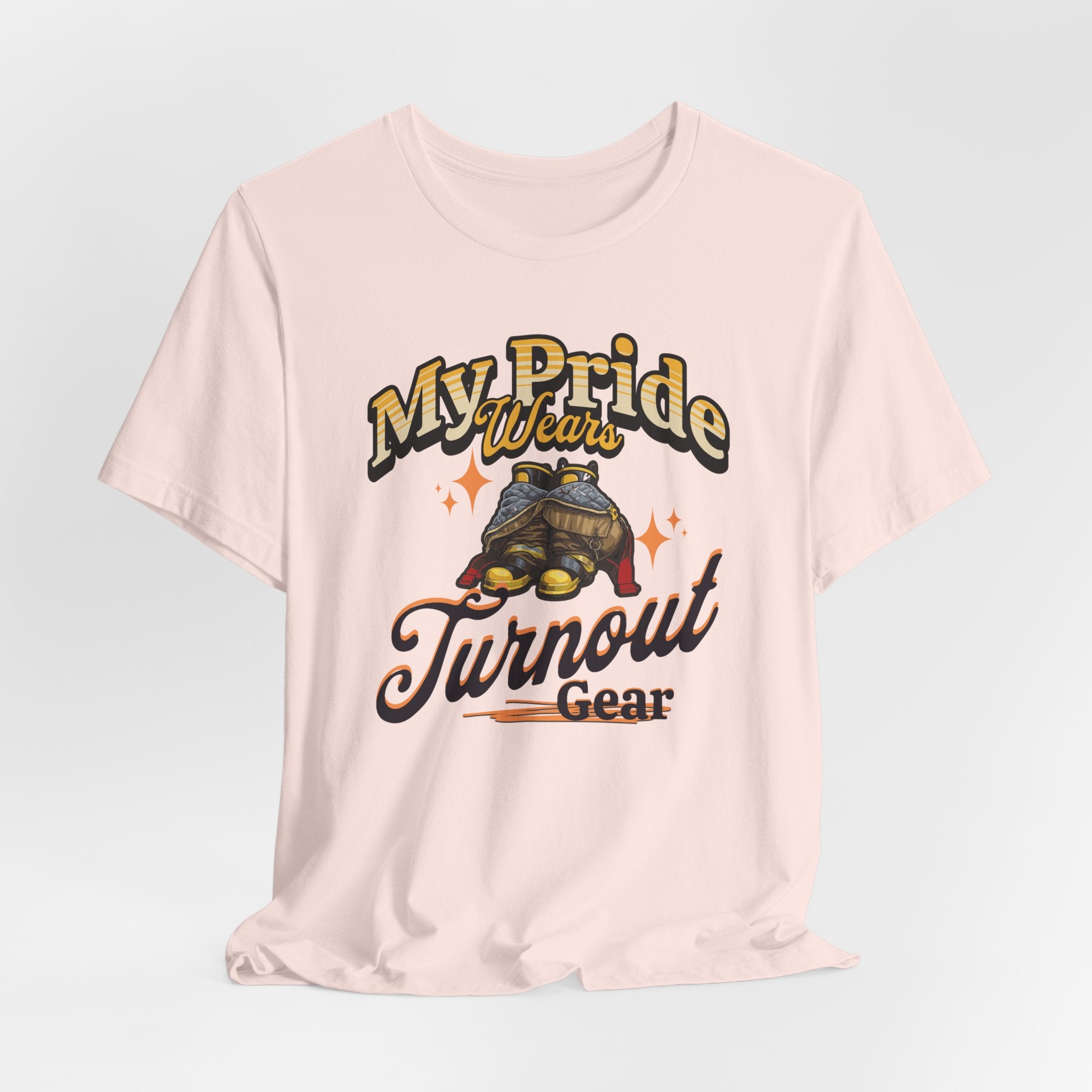 "My Pride Wears Turnout Gear" Firefighter Mom T-Shirt
