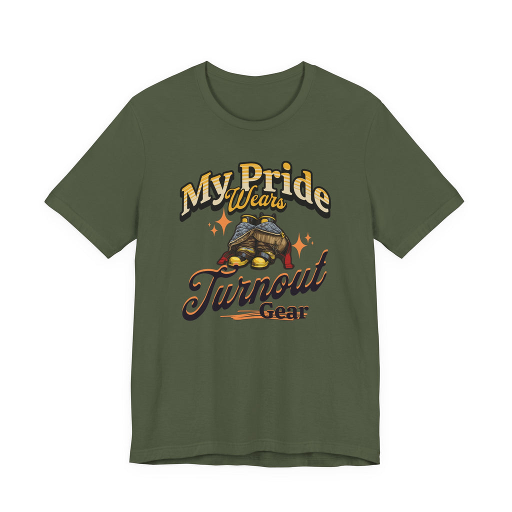 "My Pride Wears Turnout Gear" Firefighter Mom T-Shirt